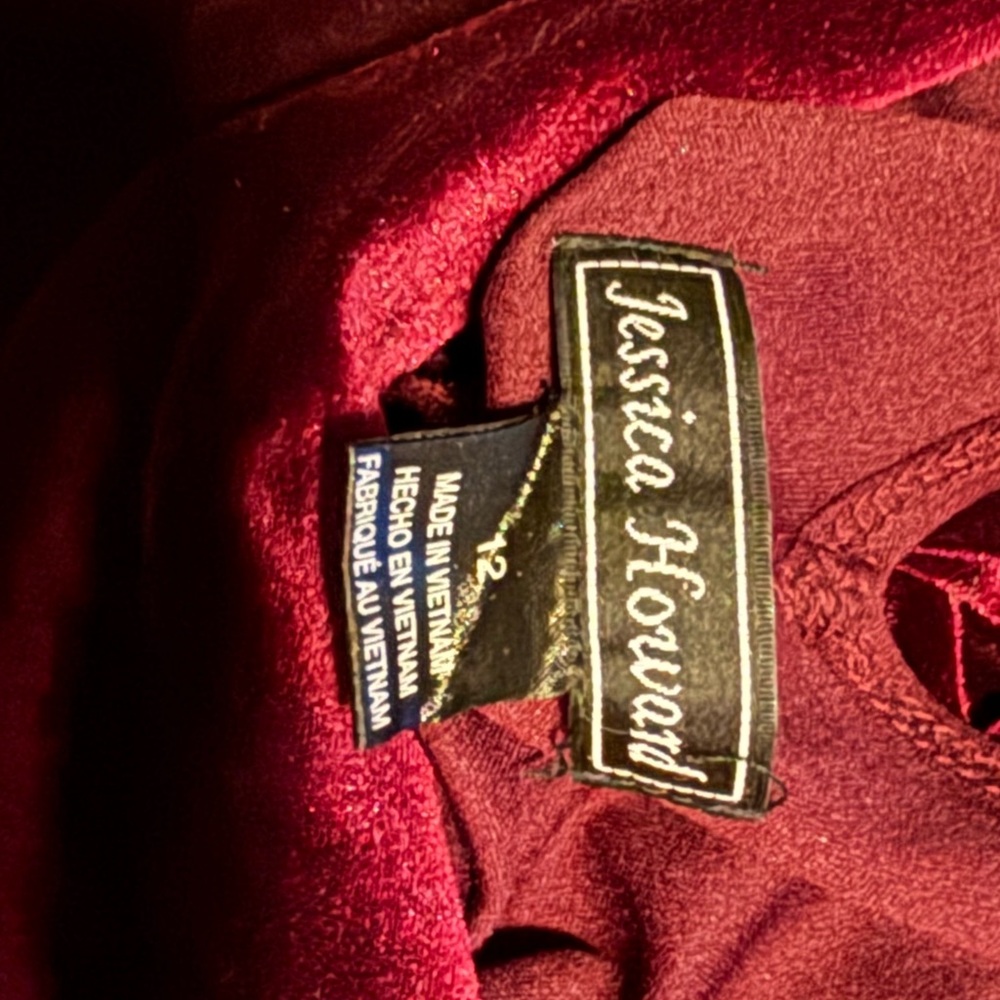 Jessica Howard Rich Burgundy Dress - Picture 3 of 4